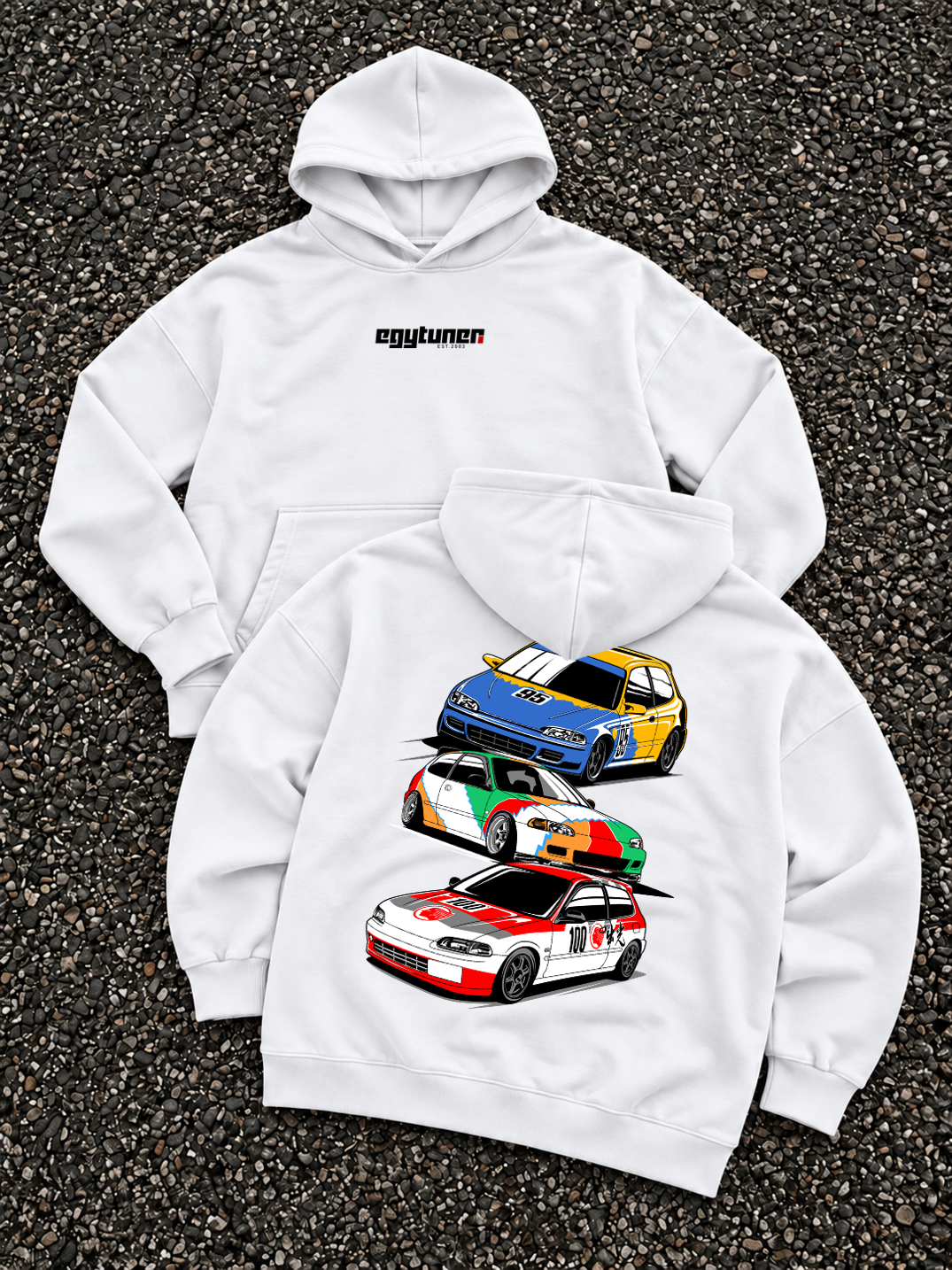 EG Racing hoodie white