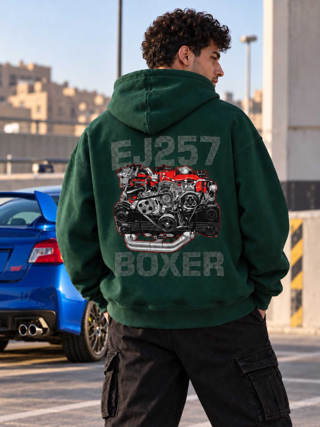 EJ257 BOXER hoodie lifestyle photo