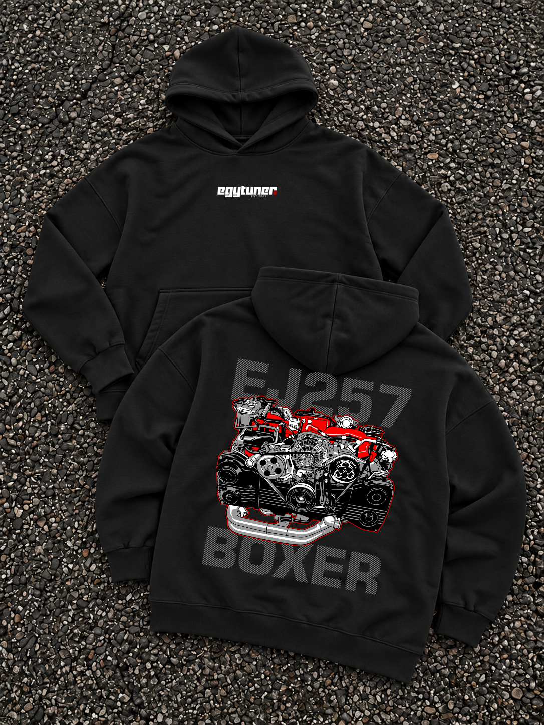 EJ257 BOXER hoodie black