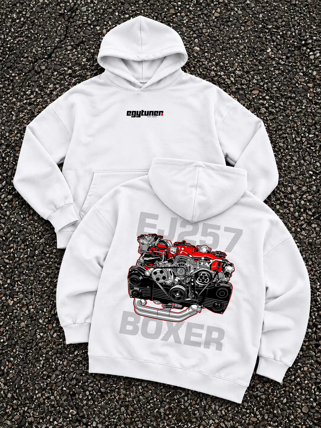 EJ257 BOXER hoodie white