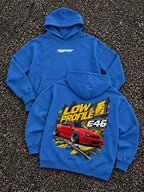 Low Profile E46 oversized hoodie Blue