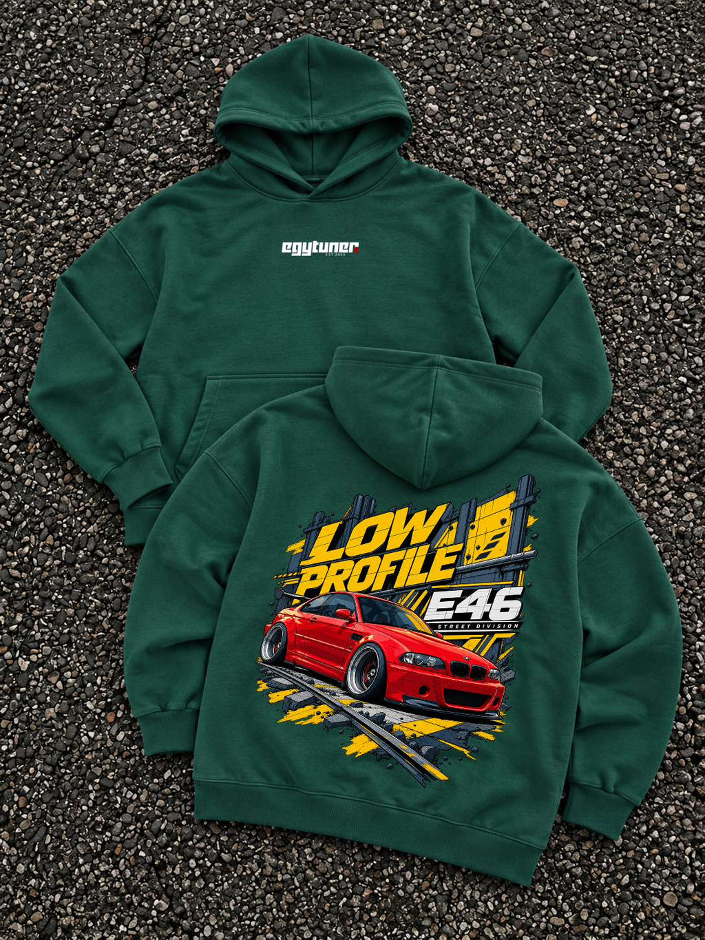 Low Profile E46 oversized hoodie Green