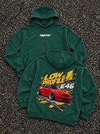 Low Profile E46 oversized hoodie Green