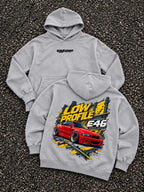 Low Profile E46 oversized hoodie Grey