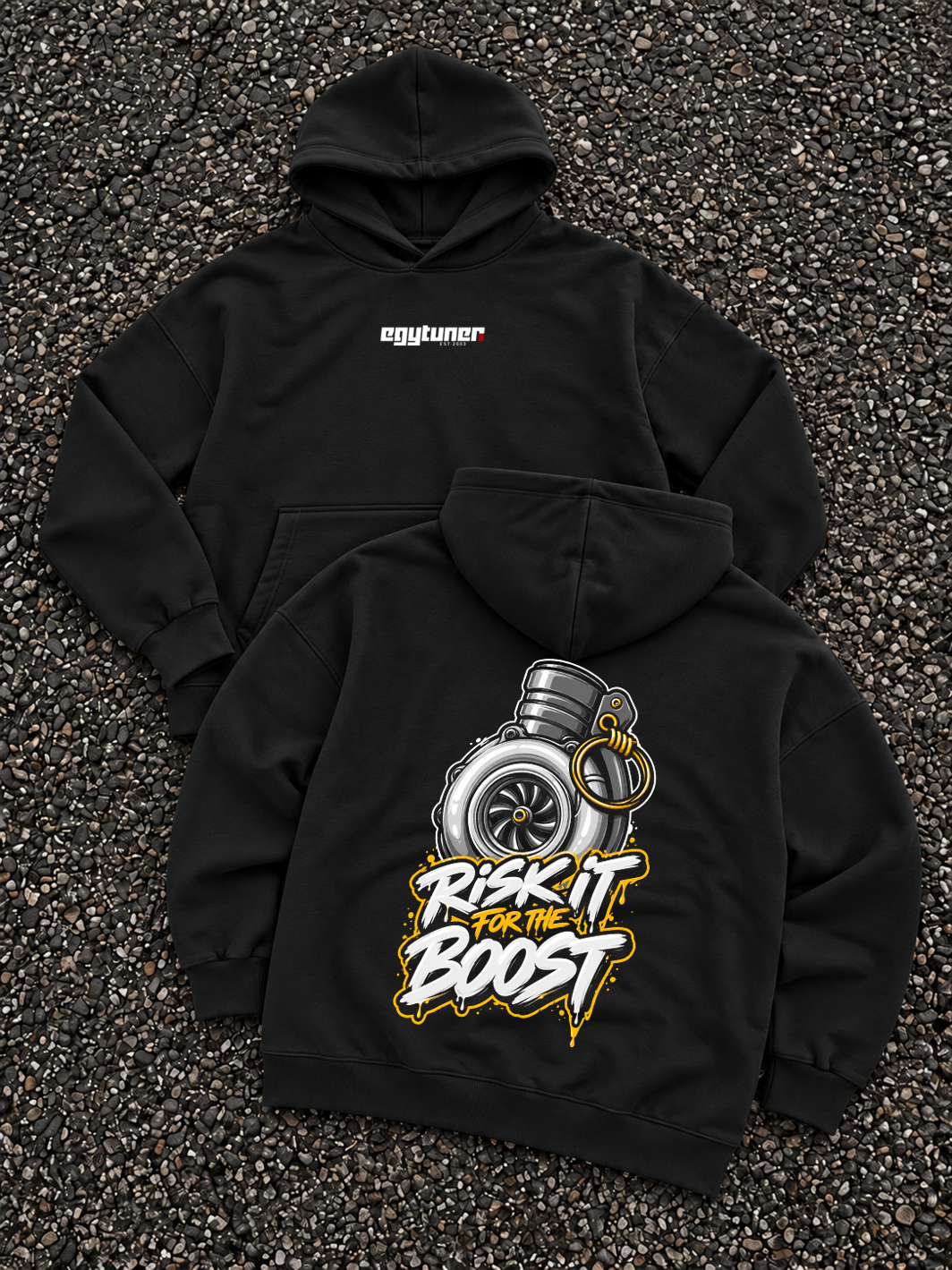 Risk It oversized hoodie Black