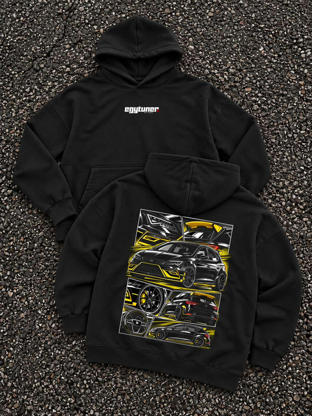 Monster Leon oversized hoodie Black