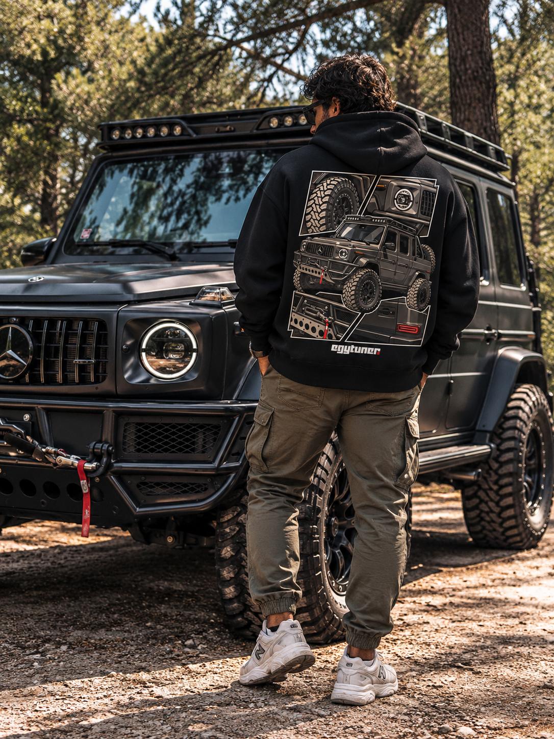 AMG G63 Pit26 black hoodie lifestyle photo