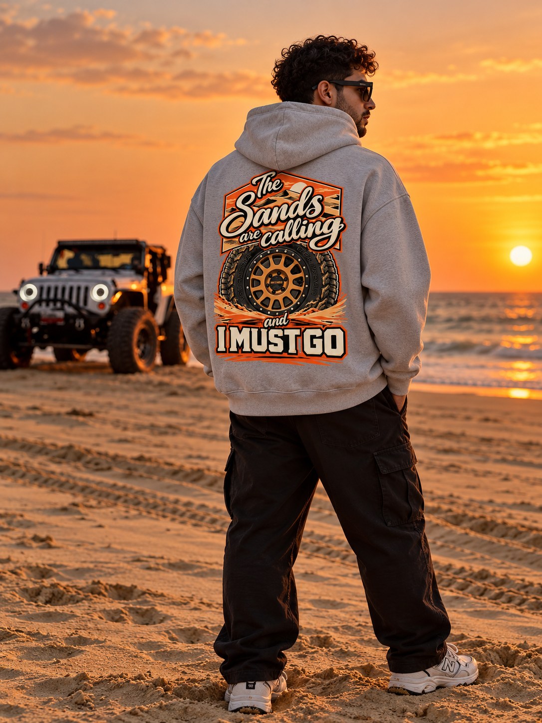 Sands Calling oversized hoodie lifestyle photo