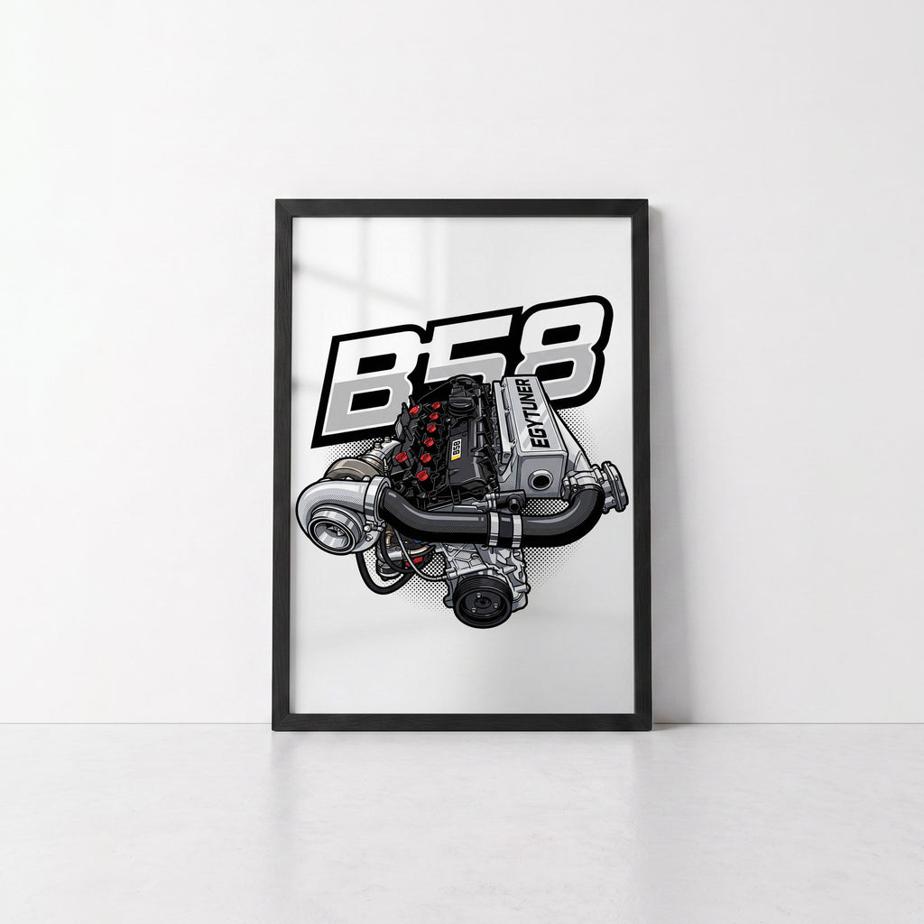 B58 Engine - Framed Poster
