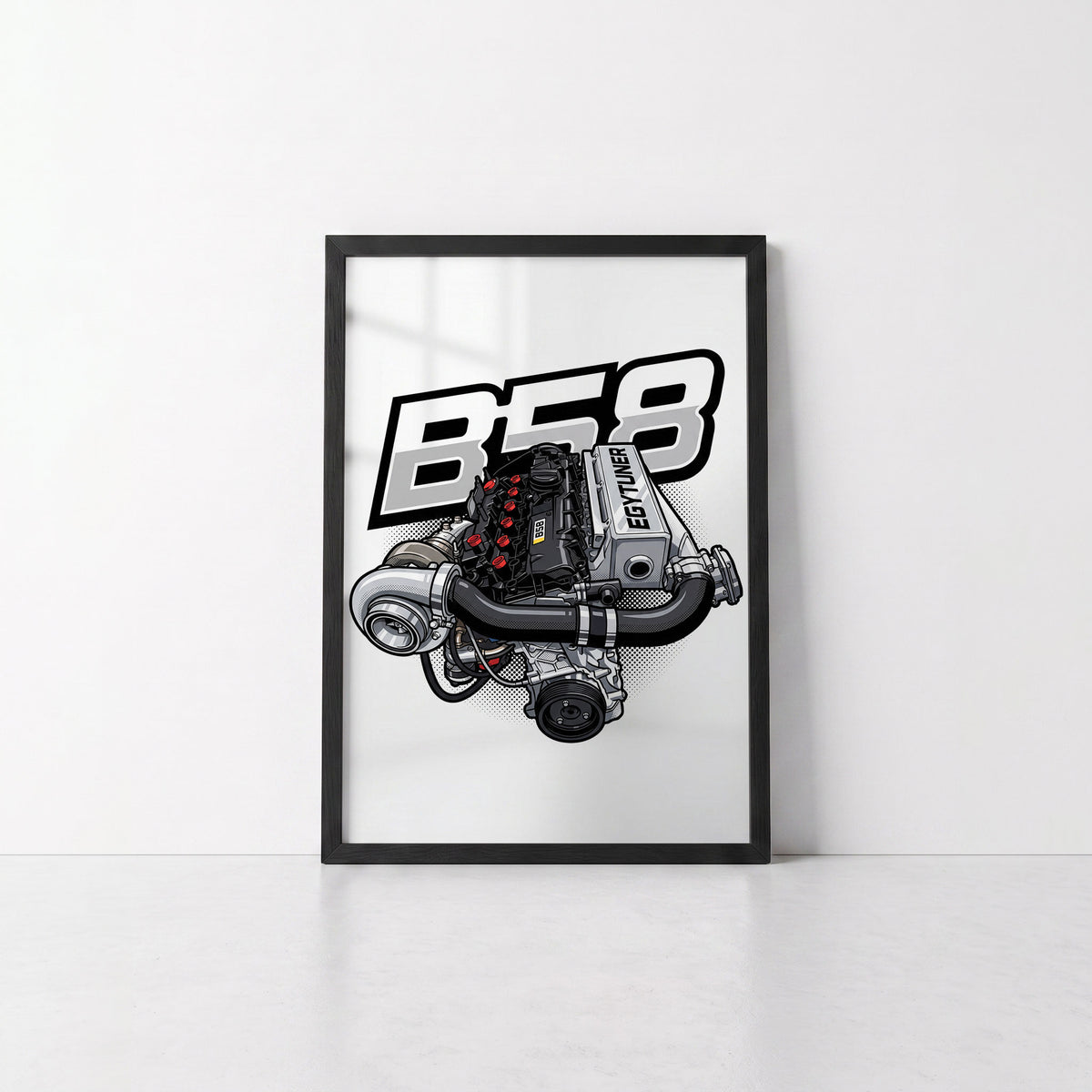 B58 Engine - Framed Poster