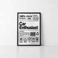 Car Enthusiast - Framed Poster