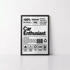 Car Enthusiast - Framed Poster