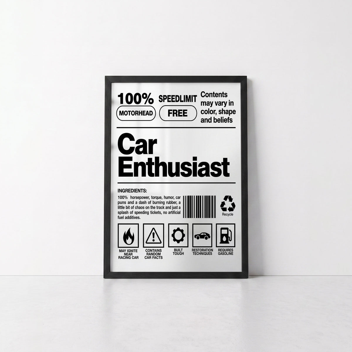 Car Enthusiast - Framed Poster