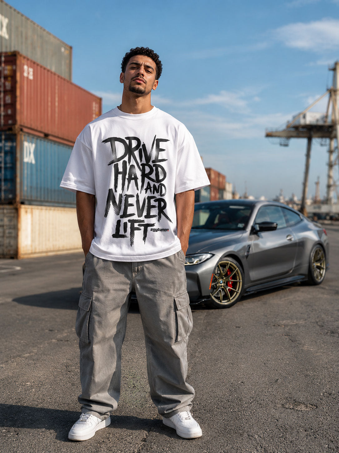 Drive Hard - Oversized Light Tee
