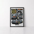 Restomod Porsche - Framed Poster