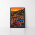 Sunset Drive - Framed Poster